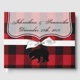 122 Page Bröllop Guestbook Red Buffalo Play Bear Gästböcker