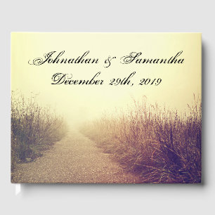122 Page Bröllop Guestbook Sunrise Pathway Walkway Gästböcker