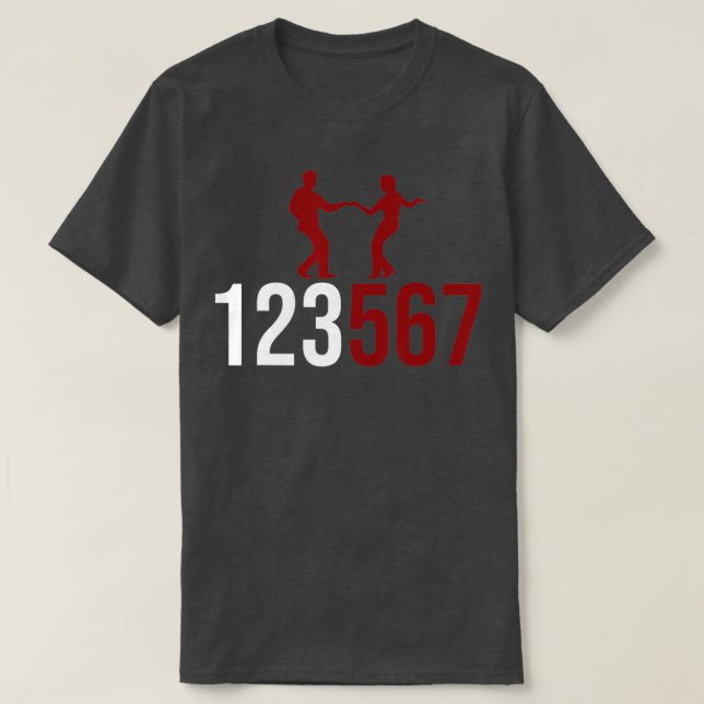 123 567 Salsa Älskare Latin Salsa Dance T Shirt (Design framsida)