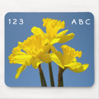 123 ABC musmattor Gula Narcisser Blommor