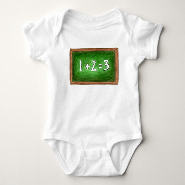 123 Math School Teacher Chalkboard Blackboard Tee Shirt (Framsida)