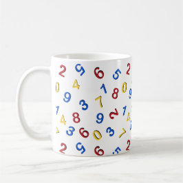 123 Röd Gult blå Kaffemugg