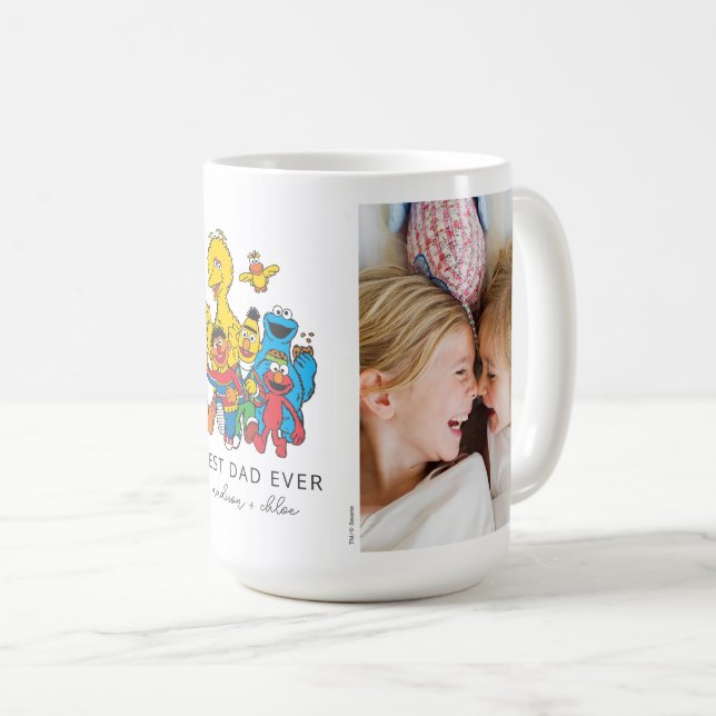 123 Sesame Street | Bästa Pappa - Foto Kaffemugg (Framsida höger)