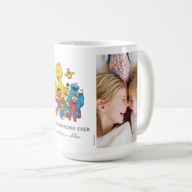 123 Sesame Street | Grandma Photo Kaffemugg (Framsida höger)