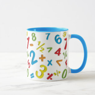 123 siffror matte mugg