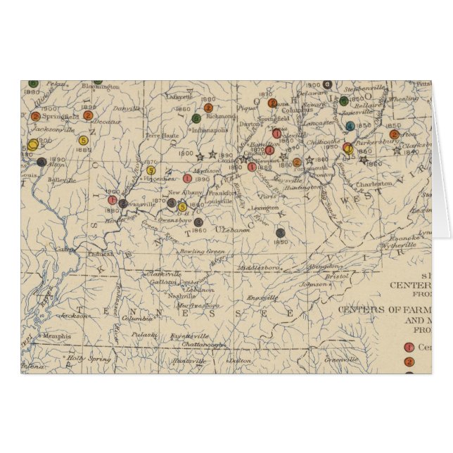 126 Befolkningscentrum, gårdar Hälsningskort (Framsidan Horizontal)