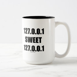 127.0.0.1 Söt 127.0.0.1 (Hemsöt hemsida) Två-Tonad Mugg