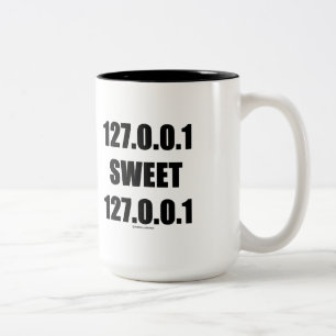 127.0.0.1 Söt 127.0.0.1 (Hemsöt hemsida) Två-Tonad Mugg