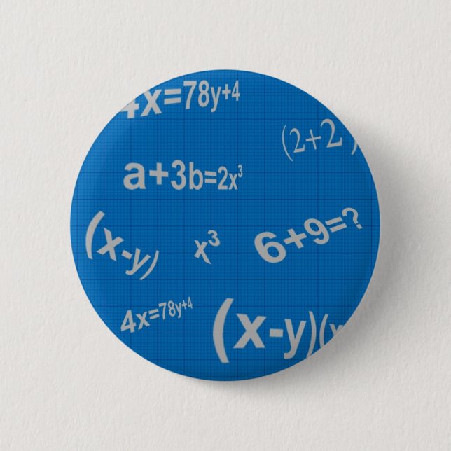129 BLÅ MATEMATISKA EQUATIONS MATH ALGEBRA EDUCAT KNAPP (Framsida)