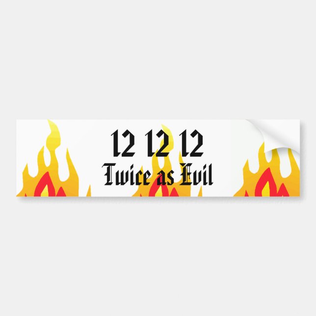 12 12 12, Dubbelt ondskefull Bildekal (Framsidan)