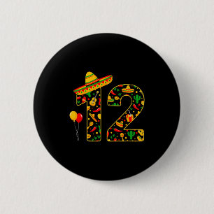 12 12-årsdag mexikansk sombrero maracas cinco de knapp