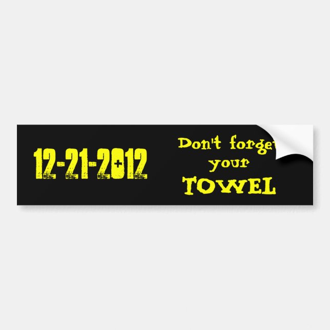 12-21-2012 Bumper Sticker Bildekal (Framsidan)