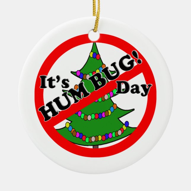 12-21 Humbug Day Julgransprydnad Keramik (Framsidan)