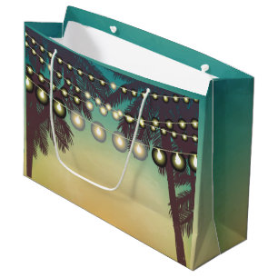 12,5lx4wx9h Stor Gift Bag Beach Sunset Handflatan