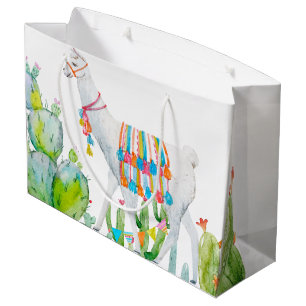 12,5lx4wx9h Stor Gift Bag Boho Llama Bohemian Cac