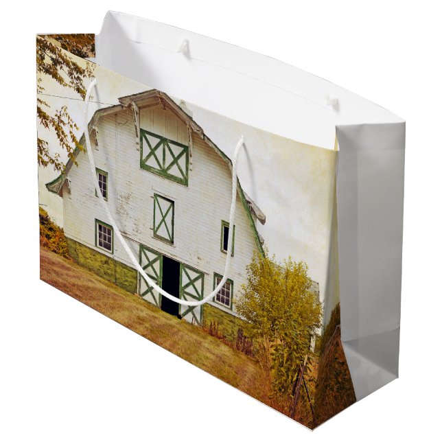 12,5lx4wx9h Stor Gift Bag Sunset Barn Land Rus (Baksidan Vinklad)