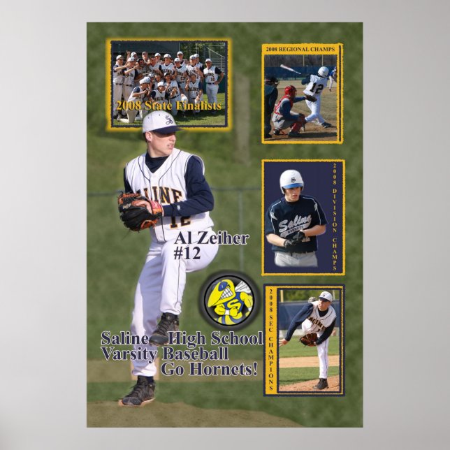 #12 Al 2008 Saline Baseball Poster (Framsidan)
