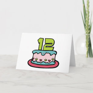 12 Ålderskaka Kort