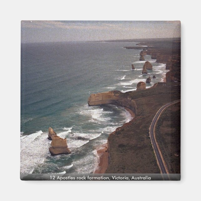 12 Apostles sten formation, Victoria, Australien Magnet (Framsidan)