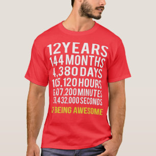 12 år 144 månader av födelsedagen Fantastisk 12:e T Shirt