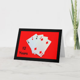 12 år är en stor sak! - årsdags kort