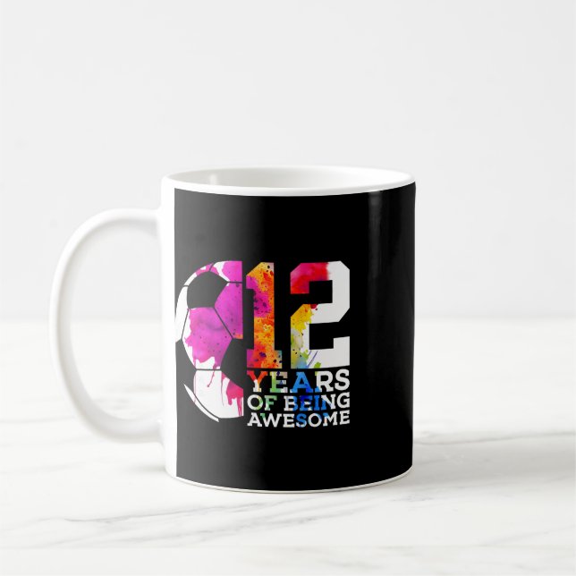 12 år av att vara fantastisk fotboll 12-årsdag  kaffemugg (Vänster)