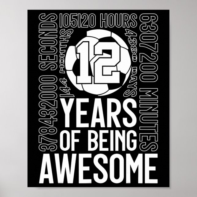 12 år av att vara fantastisk fotboll 12-årsdag  poster (Framsidan)