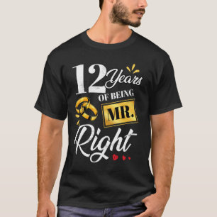 12 år av att vara Höger Funny lite Bröllop A T Shirt