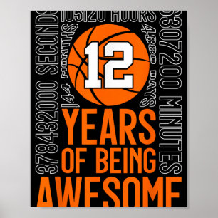 12 år av Fantastisk Basketball 12:e-födelsedag Poster