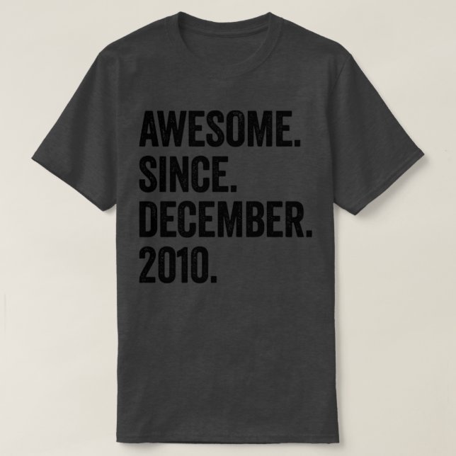 12 år gammal december 2010 12:e födelsedag2 t shirt (Design framsida)