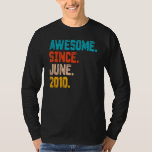 12 år gammal Fantastisk sedan juni 2010 födelsedag T Shirt