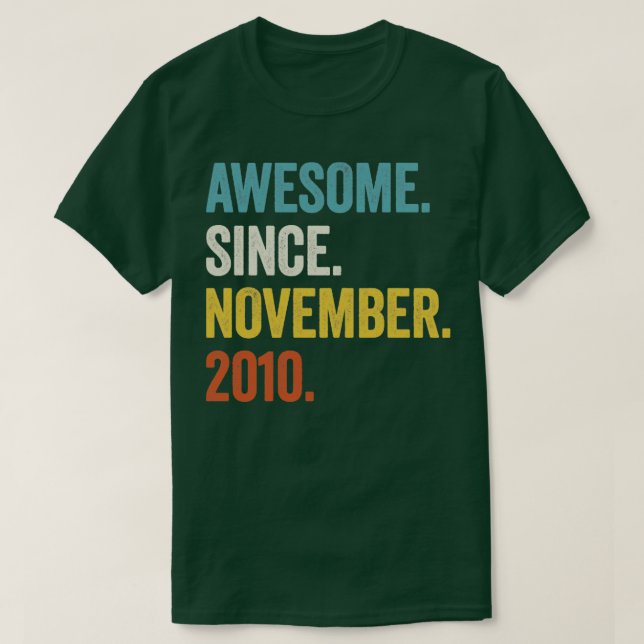 12 år gammal Fantastisk sedan november 2010 12:e B T Shirt (Design framsida)