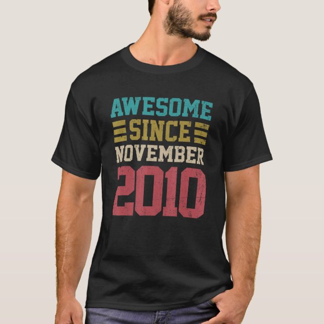 12 år gammal Fantastisk sedan november 2010 12:e B T Shirt (Framsida)