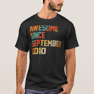 12 år gammal Fantastisk sedan september 2010 12:e T Shirt