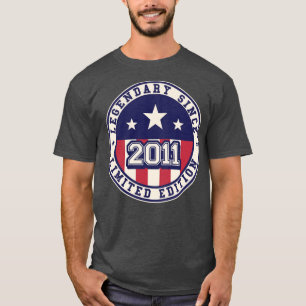 12 år gammal legendary sedan 2011 12:e födelsedage t shirt