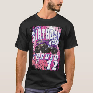 12 år gammal monster Lastbil, född pojke T Shirt