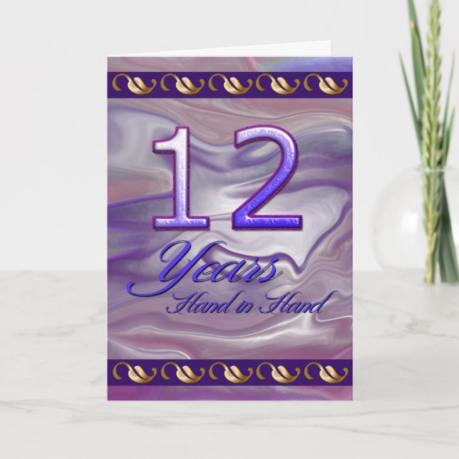 12 år Hand i Hand (jubileumskort) Kort (Framsida)
