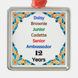 12 år i Scouting Milestone ambassadör Grad Julgransprydnad Metall