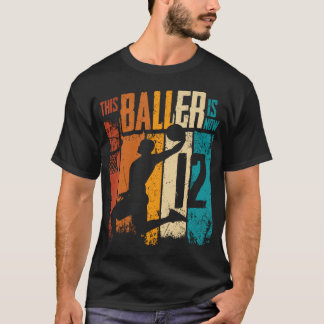 12-årig basketboll 12:e Birthday Boy Basketbal T Shirt
