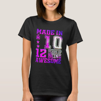 12-årig flicka för 12:e-födelsedagstävlingen född t shirt