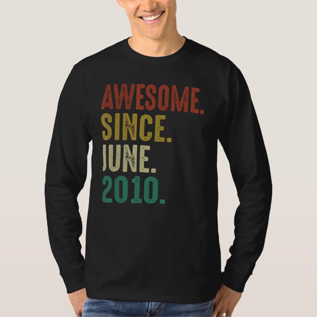 12-årig födelsedag Fantastisk sedan juni 2010 T Shirt (Framsida)