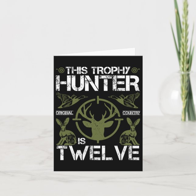 12-årig födelsedagsjakt på Anka Hjort Hunter 12:e Kort (Framsida)