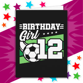 12-årig fotbollsflicka i 12:e kort