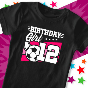 12-årig fotbollsflicka på 12-årsdagen t shirt