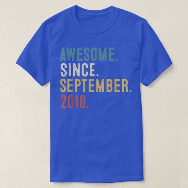 12-årig gåva Fantastisk sedan september 2010 12:e T Shirt (Design framsida)