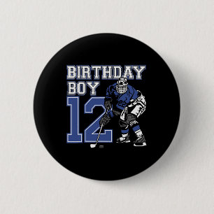 12-årig ishockey Théed Födelsedagsfest 12:e Knapp