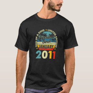 12-årig Vintage januari 2011 12:e T Shirt