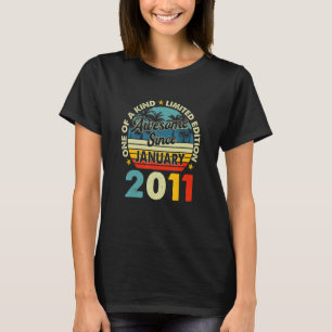 12-årig Vintage januari 2011 12:e T Shirt