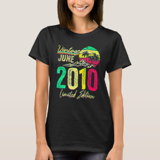 12-årig Vintage juni 2010 12:e födelsedag T Shirt