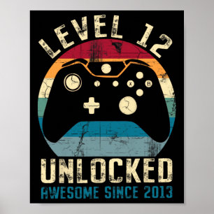 12-åriga 12:e-dagarsdagars Son Gamer Fantastisk Si Poster